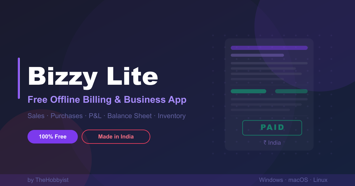 Bizzy Lite — Free POS App